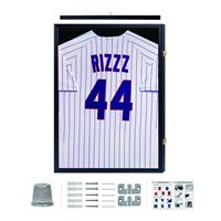 Jersey Cadre Vitrine En Bois Shadow Box pour Baseball Basketball Football Hockey Sports Chemises 98% Protection UV Plexiglas