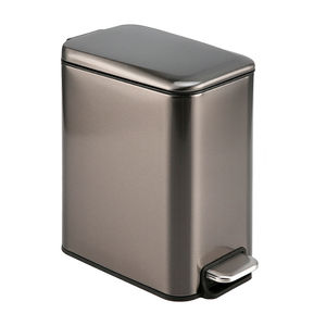 Poubelle de cuisine et de bureau en acier inoxydable à pédale avec couvercle coulissant, écologique, taille personnalisable - Product Image 3