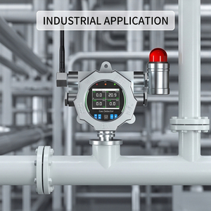 Industrial Wall-Mounted Gas Detector Aluminum Alloy Fixed <b>Monitor</b> with LCD Display & Sound-<b>Light</b> Alarm - Product Image 6