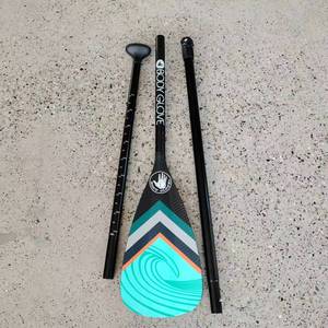Pagaie de surf <span class=keywords><strong>SUP</strong></span> portable en alliage d'aluminium détachable à trois sections à tête unique Double rainure Anti-rotation - Product Image 3