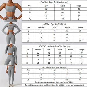 Venta caliente <span class=keywords><strong>Sexy</strong></span> Nude Yoga Wear Mujer <span class=keywords><strong>Ropa</strong></span> T8347 Gym <span class=keywords><strong>Fitness</strong></span> Sets Mujeres 4 piezas Chaqueta deportiva Sujetador Conjunto de manga larga y mallas - Product Image 6