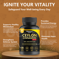 Compléments alimentaires naturels OEM à base d'extrait de curcuma et de poivre noir favorisant le métabolisme et la circulation sanguine, capsules de cannelle de Ceylan