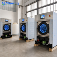 Laveuse-essoreuse industrielle électrique commerciale entièrement automatique, nettoyage au solvant, acier inoxydable, triphasée, autonettoyante, 380V