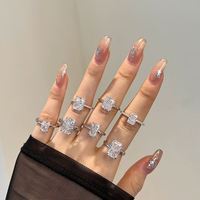 Anillos de Boda de Plata de Ley S925 con Circonita Cúbica 8A de Dylam Wholesale, Anillo de Joyería de Diamantes de Compromiso para Mujer, Anillos Personalizados