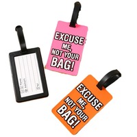 Étiquette de valise personnalisée de luxe en caoutchouc écologique avec motifs animaux – Accessoire de bagage durable et portable