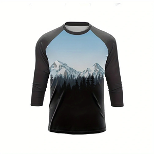 Camiseta de manga 3/4 de verano para hombre, camiseta de resistencia para ciclismo de montaña <span class=keywords><strong>MTB</strong></span> MX, sudadera para motocicleta todoterreno DH - Product Image 5