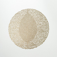 Sous-verre en plastique créatif ajouré, résistant à la chaleur, antidérapant, pour tasses à café, style nordique minimaliste, 38 cm de diamètre