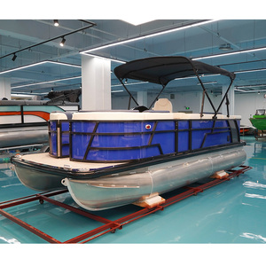 19 Ft Chine Simple Aluminium Luxe <span class=keywords><strong>Marine</strong></span> Meubles Ponton Bateau 6 M Yacht avec Moteur et Remorque pour la Fête Loisirs et la Natation - Product Image 2