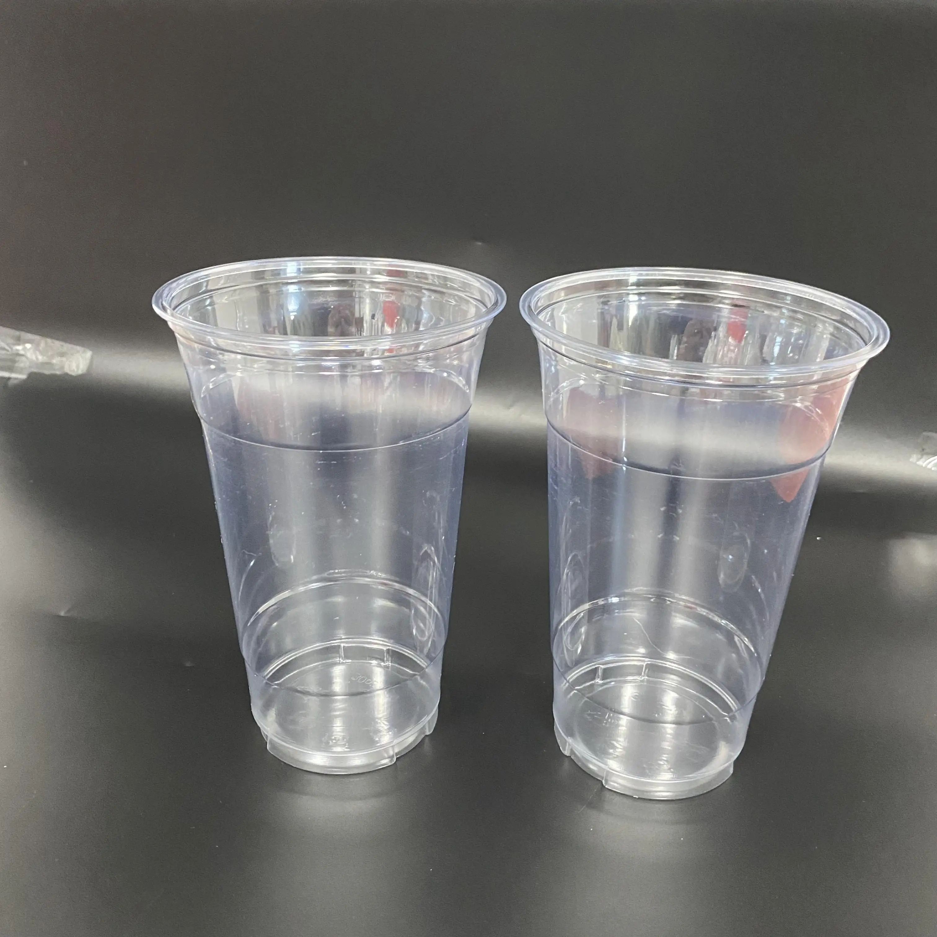 24オンス32オンス使い捨てプラスチックカップカスタムロゴ生分解性クリアコールドドリンクプラスチックカップ