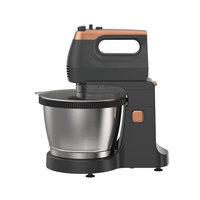 Batteur sur socle électrique classique avec 5 vitesses, 300W, bol mélangeur en acier inoxydable, accessoires pour mélangeur à gâteau pour usage domestique