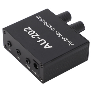 Mini <strong>Audio</strong> Distribution Mixer 2 in 2 Out Stereo Magnifier Distributor with Power Adapter 100-240V EU Plug - Product Image 5