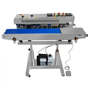 Opblaasbare Verticale Zak Stikstof Gas Spoeling Continue Band Sealer Machine Heat Sealer Voor Plastic Zak Met Vacuüm