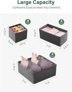 8-Mảnh Thiết Lập Thiết Kế Cổ Điển Có Thể Gập Lại Đa Chức Năng Vải Lưu Trữ Container Hình Chữ Nhật Hình Dạng Tủ Quần Áo Tổ Chức Ngăn Kéo - Product Image 2