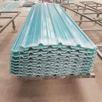 Panneaux de toit en fibre de verre translucide à haute transparence Feuilles de toiture ondulées FRP Traitement de coupe Tuile/feuille isolées