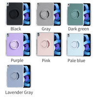 Étui pour iPad avec support rotatif à 360°, coque transparente pour tablette avec emplacement pour stylet, texture antidérapante, anti-chute pour iPad 10e et 11e génération