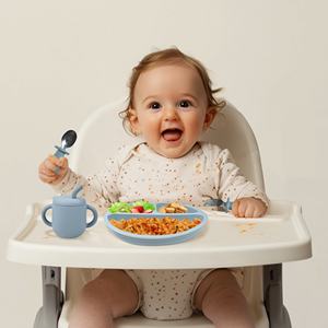 Ensemble repas pour enfants du meilleur fournisseur, assiette à ventouse en silicone de qualité alimentaire, kit d'alimentation pour bébé, directement de l'usine - Product Image 2