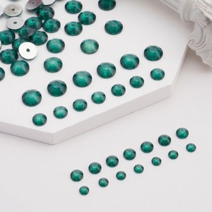Perles de strass à coudre Oceanic 5 mm en <span class=keywords><strong>opale</strong></span> du Pacifique et résine époxy, à dos plat et trou central, pour fermoirs à bascule, fournitures de bijouterie - Product Image 4