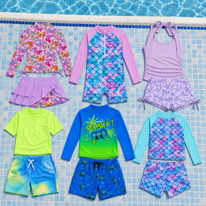 Traje de Neopreno de Dos Piezas para Niños, Diseño Nuevo, para Verano, Buceo, Surf, Natación y Playa - Product Image 1