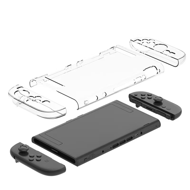 For Nintendo for Switch 2 Game Console Protective Case Transparent Crystal PC Split Hard Shell Durable TPU Material Drop-Proof
