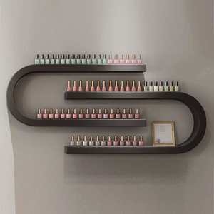 Nail Salon Display Rack Wall Mounted Iron Golden Pink <b>Black</b> White Nail <b>Polish</b> Display Rack Display - Product Image 6