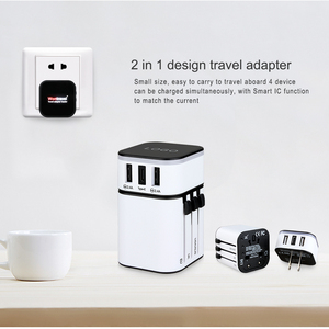Adaptador de viaje Universal Reino Unido AUS UE nos Enchufes hembra adaptador USB tipo <span class=keywords><strong>C</strong></span> 3,0 cargador de viaje - Product Image 5