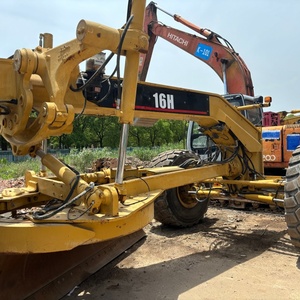 รถขุด CAT 16H ปี 2020 สีเหลือง อุปกรณ์ก่อสร้างระบบไฮดรอลิก มือสอง พร้อมยางสำหรับใช้งานนอกถนน เครื่องยนต์ PLC เกียร์บ็อกซ์ - Product Image 1