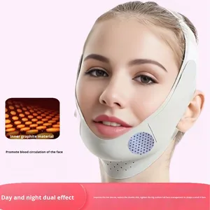 Maschera Viso al Collagene V-Line con Fascia Regolabile per Doppio Mento, Modellatore Portatile per Linea Mascellare Femminile, Nastro Lifting Viso Sicuro per il Sonno - Product Image 2