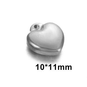 Dropshipping Breloques en acier inoxydable plaqué or 18 carats, forme cœur, sertissage clos, anti-ternissement, vierges, pour création DIY, tendance, unisexe, pour fête - Product Image 6