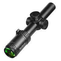 Lunette de visée compacte OEM ODM HD 1.2-6X24 FFP avec réticule gravé R/G illuminé, verre anti-reflet, verrouillage et réinitialisation, pour la chasse