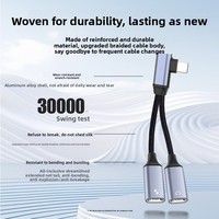 Adaptateur audio pour casque Type-C, convertisseur 2-en-1 de charge et d'audio avec décodeur DAC, compatible avec les téléphones et les ordinateurs