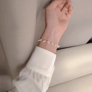 Pulsera Trenzada <span class=keywords><strong>de</strong></span> Perlas Naturales Pequeñas <span class=keywords><strong>de</strong></span> 5-6mm, Hecha a Mano, con Diseño Elegante - Product Image 5