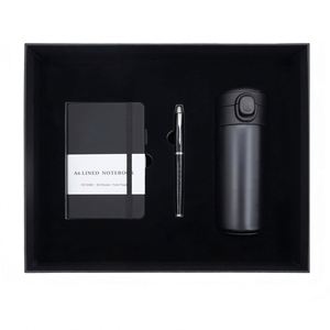 Set de Regalo Empresarial Promocional: Cuaderno de Tapa Dura de PU, Bolígrafo de Gel y Termo con Logotipo para Regalos de Bienvenida y Obsequios para Ferias Comerciales - Product Image 1