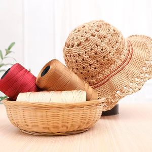 Fil de soie glacée léger, fil de chanvre glacé, chapeau de soleil d'été, sac au crochet DIY tissé à la main, coussin, couverture, soie brillante ajourée, laine épaisse - Product Image 2