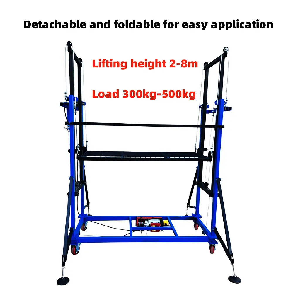 Multi-Functional Electric Scaffolding Lift Remote Control Mobile Platform Indoor/Outdoor Construction Decoration Elevated