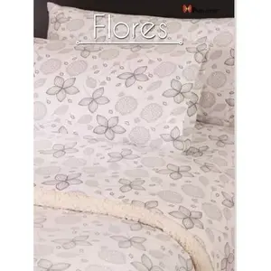 Draps en flanelle King Size 100% coton, imprimé floral, design moderne, ensemble de literie pour la maison - Product Image 6