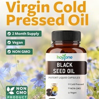 Huile de Nigelle Vierge Pressée à Froid en Capsules Végétaliennes 1000mg pour Adultes, Marque Privée OEM, pour le Soutien Immunitaire, la Santé de la Peau et des Cheveux
