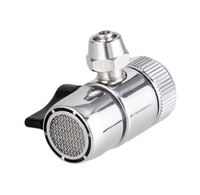 Robinet de salle de bain et de cuisine HI-TEK Modèle HB-FL008 en alliage de zinc chromé à commande manuelle, avec adaptateur de robinet et inverseur de débit