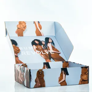 유행 디자인 우편물 상자 사용자 정의 로고 의류 신발 의류 선물 포장 골판지 배송 상자