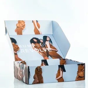 Caja de diseño de moda con logotipo personalizado para ropa, zapatos, ropa, regalo, embalaje de envío corrugado