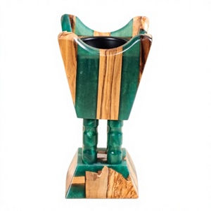 Quemador de Incienso Árabe Mabkhara Bakhoor, Diseño Artístico en Bambú Verde, Estilo Indio de Lujo, Decoración Religiosa Hecha a Mano para el Hogar - Product Image 1