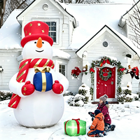 Décoration gonflable imperméable de 3 m, bonhomme de neige gonflable géant de Noël, bonhomme de neige gonflable personnalisé pour le Nouvel An, hiver cool, Noël