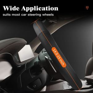 Funda <span class=keywords><strong>de</strong></span> <span class=keywords><strong>cuero</strong></span> duradero <span class=keywords><strong>para</strong></span> <span class=keywords><strong>volante</strong></span>, <span class=keywords><strong>forro</strong></span> antideslizante <span class=keywords><strong>para</strong></span> <span class=keywords><strong>volante</strong></span> con un diámetro <span class=keywords><strong>de</strong></span> 14,5 "-15" - Product Image 2
