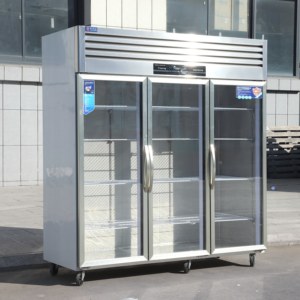 상업용 2도어 스테인리스 스틸 업라이트 디스플레이 냉동고 대용량 구리 파이프 업라이트 냉동고 (레스토랑 주방용) - Product Image 3