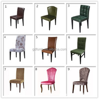 Chaise en bois rembourrée sans accoudoirs pour salle à manger, restaurant, salon, avec siège en cuir PU, chaise de salle à manger