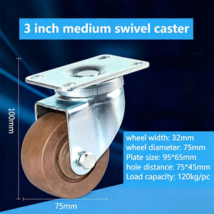 Ruedas Industriales Resistentes a Altas Temperaturas, de 3, 4 y 5 Pulgadas, con Placa Giratoria de 280 Grados - Product Image 5