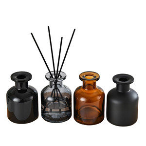 Factory Wholesale New Coming Glass <b>Reed</b> <b>Diffuser</b> <b>Bottle</b> with Lid Aromatherapy <b>Bottle</b> for Home Decoration - Product Image 5
