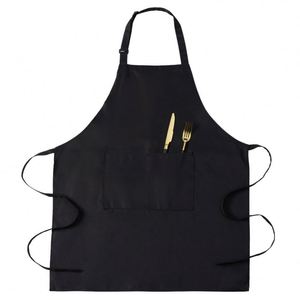 Delantal de cuello de algodón personalizado de alta gama, estilo retro, impermeable y resistente al aceite para limpieza, con logotipo imprimible transfronterizo y bordado. - Product Image 6