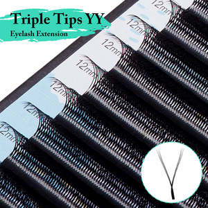 Yelix <span class=keywords><strong>YYY</strong></span> Bandejas de Pestañas Premade Volume Fans Triple Tips Yy Extensiones de Pestañas Individuales al por Mayor Pestañas de Visón Sintético - Product Image 1