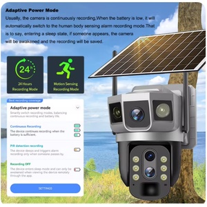 Caméras de sécurité V380Pro 12MP avec zoom 10X, 4G, triple objectif, solaires, extérieures, IP PTZ, suivi IA, CCTV, autonomie ultra-longue - Product Image 3