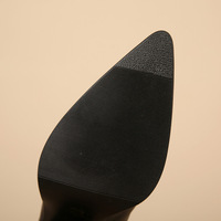 Bottes de mode automne/hiver pour femmes, talon épais, longueur mi-mollet, bout pointu, semelle extérieure en caoutchouc antidérapante, peau de mouton